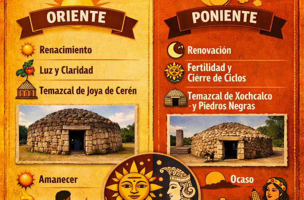 Temazcal (VI) La orientación del temazcal: entre el oriente y el poniente